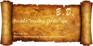 Bodánszky Diána névjegykártya