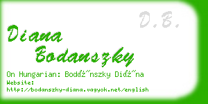 diana bodanszky business card